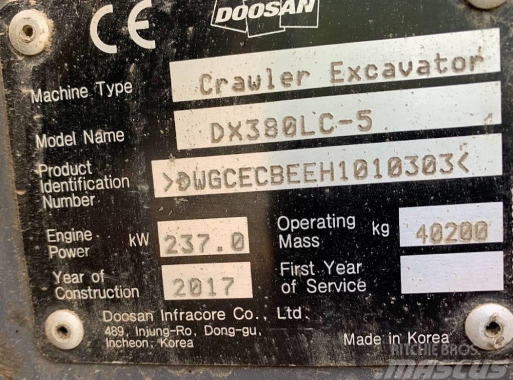 Doosan DX 380 LC-5 Pásová rýpadla