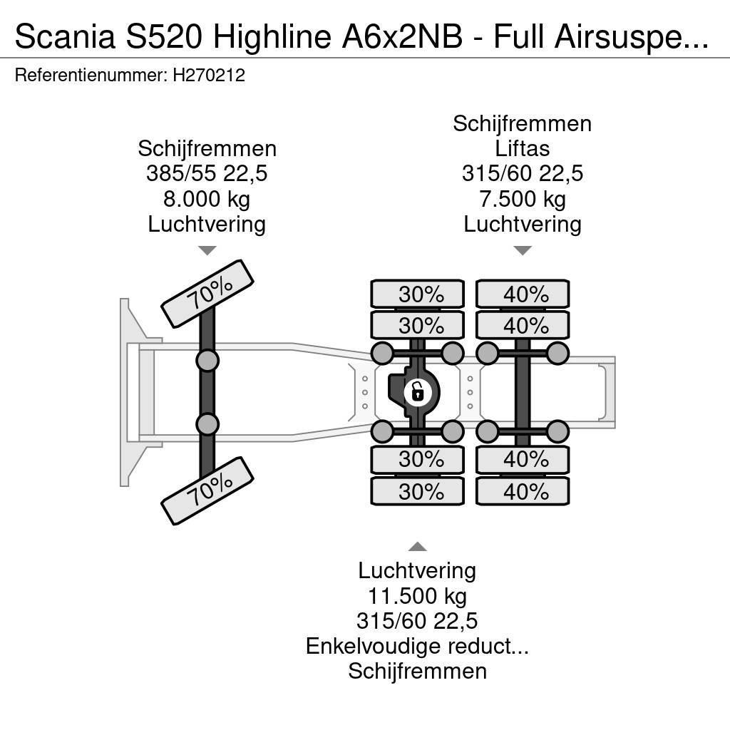 Scania S520 Highline A6x2NB - Full Airsuspension - Optiec Tahače