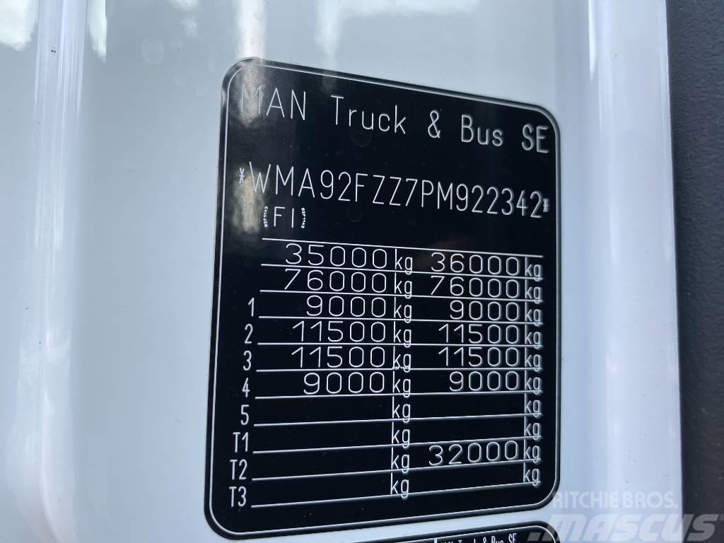 MAN TGX 35.580 8X4-4 BL 4200 Hákový nosič kontejnerů