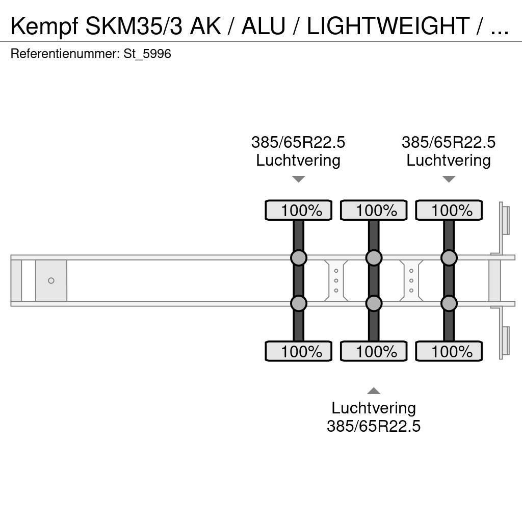 Kempf SKM35/3 AK / ALU / LIGHTWEIGHT / 29M3 / LIFT AXLE Sklápěcí návěsy