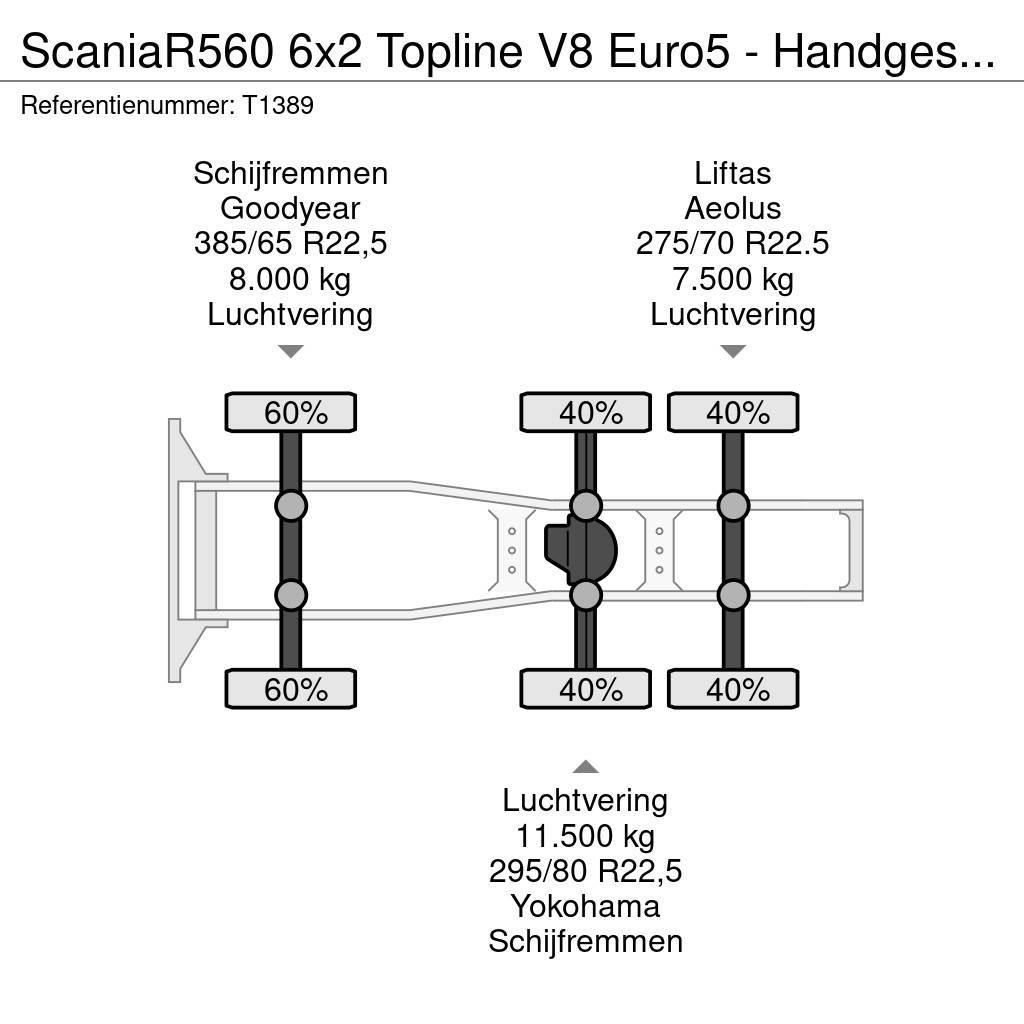 Scania R560 6x2 Topline V8 Euro5 - Handgeschakeld - Vollu Tahače