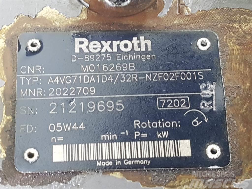 Rexroth A4VG71DA1D4/32R-R902022709-Drive pump/Fahrpumpe Hydraulika