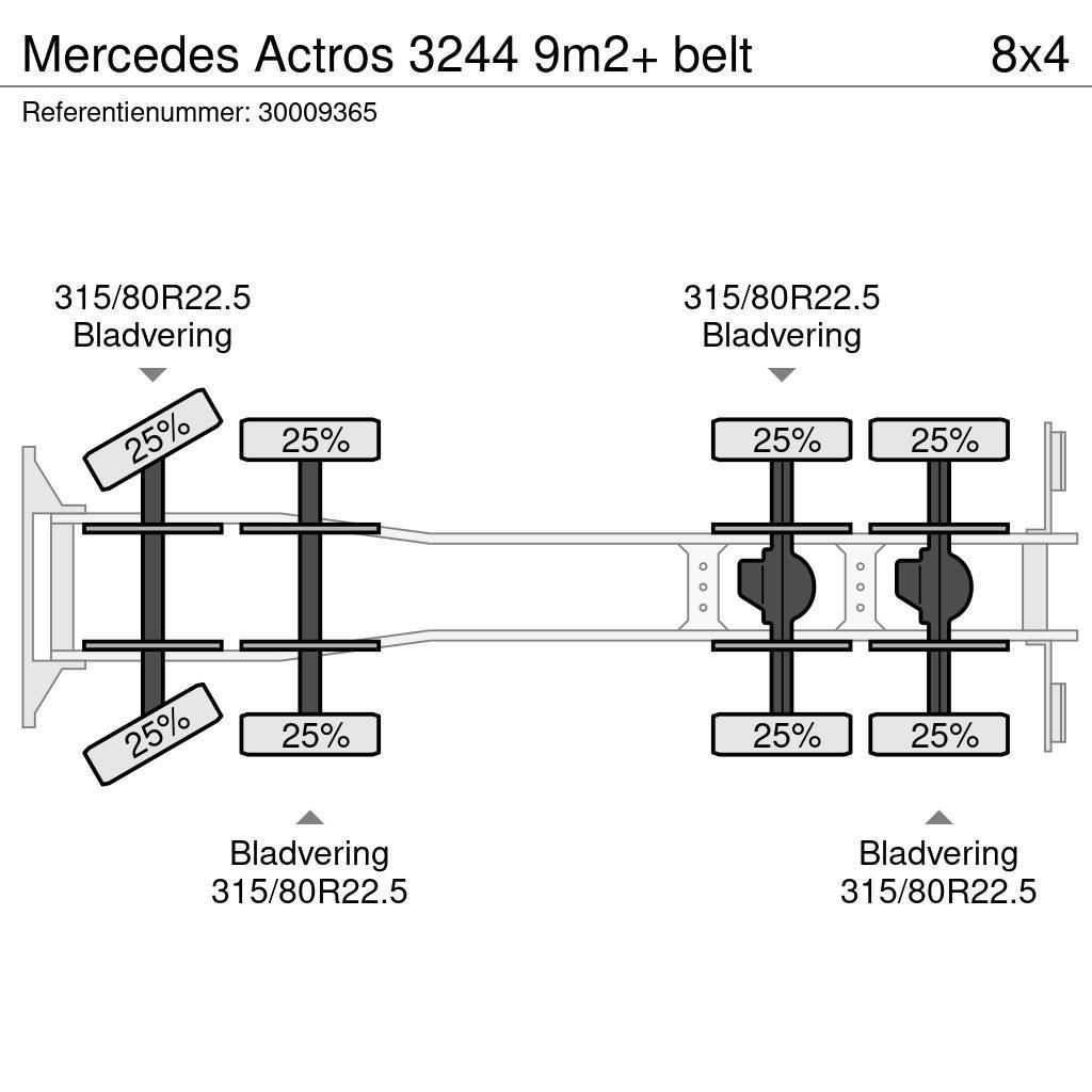 Mercedes-Benz Actros 3244 9m2+ belt Domíchávače betonu