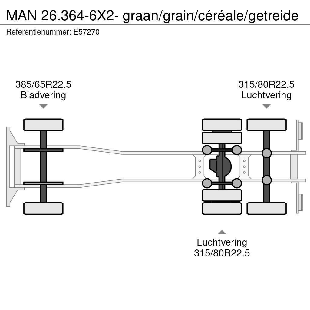 MAN 26.364-6X2- graan/grain/céréale/getreide Cisternové vozy