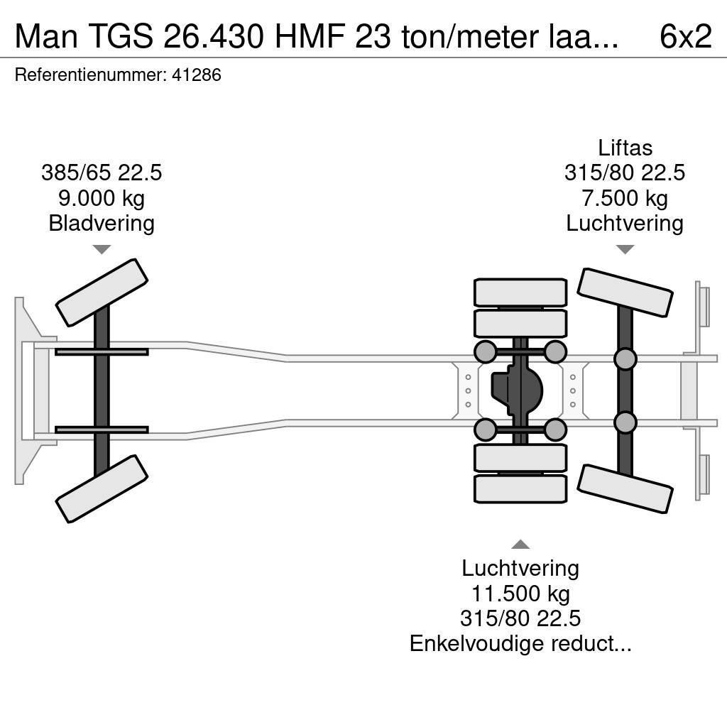 MAN TGS 26.430 HMF 23 ton/meter laadkraan Hákový nosič kontejnerů