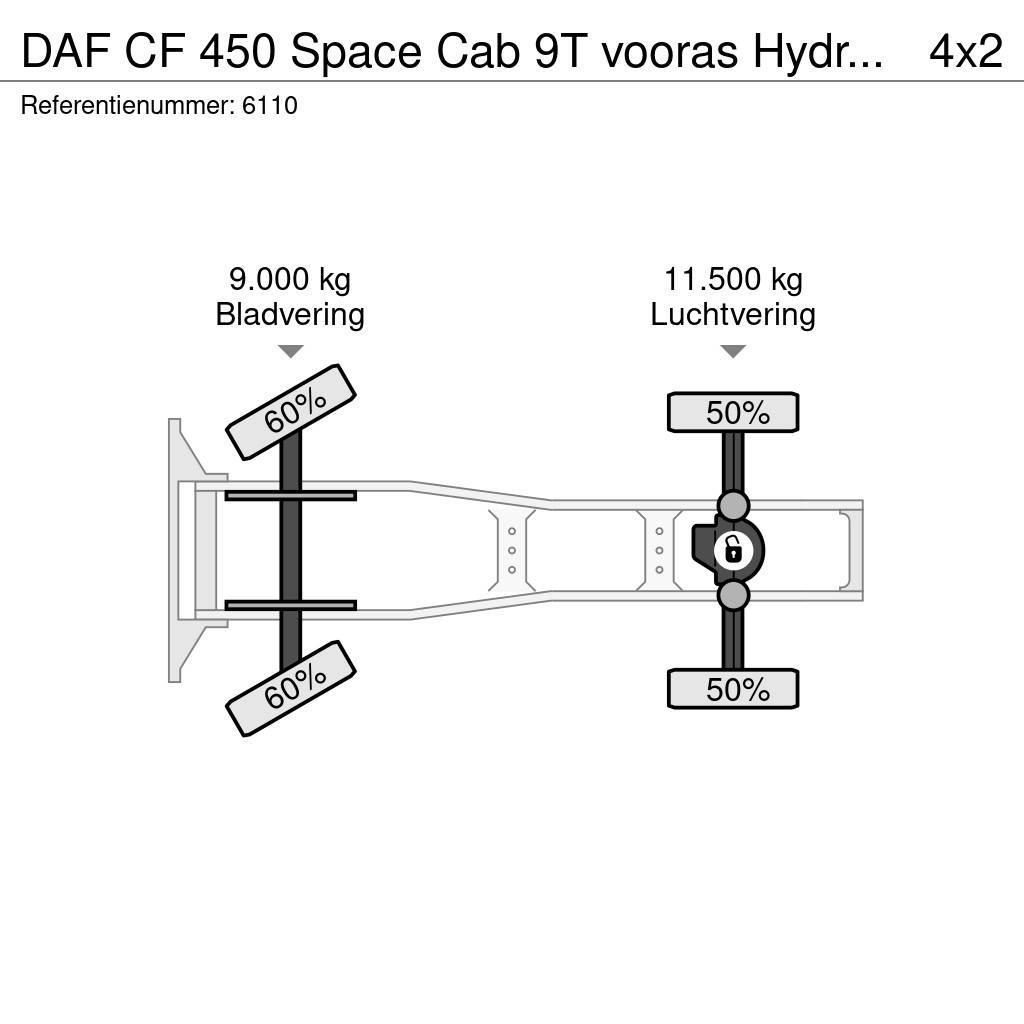 DAF CF 450 Space Cab 9T vooras Hydraulic NL Truck Tahače