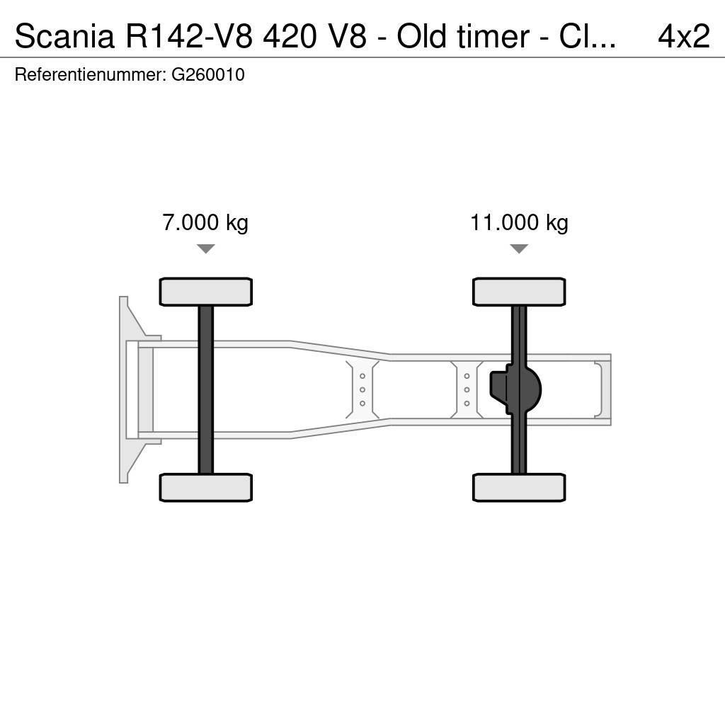 Scania R142-V8 420 V8 - Old timer - Clean chassis/cab/int Tahače