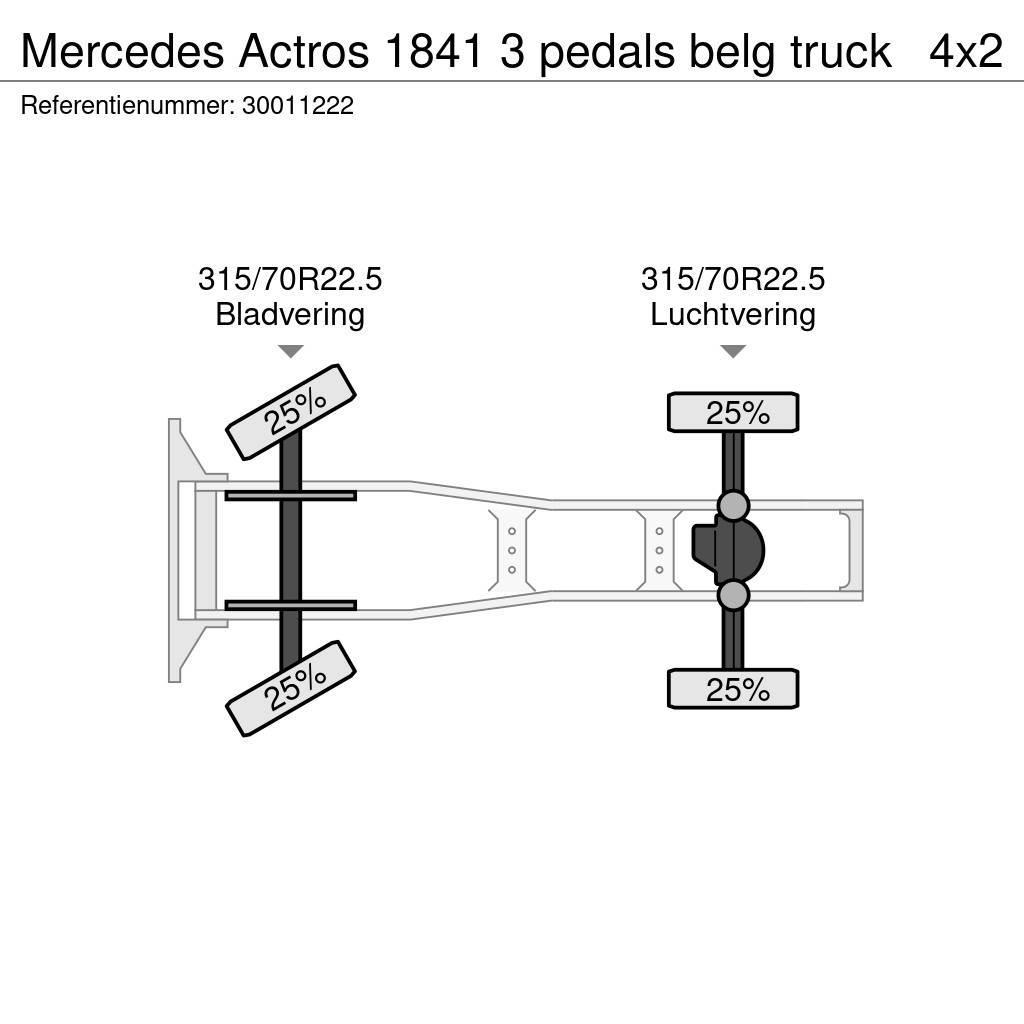 Mercedes-Benz Actros 1841 3 pedals belg truck Tahače