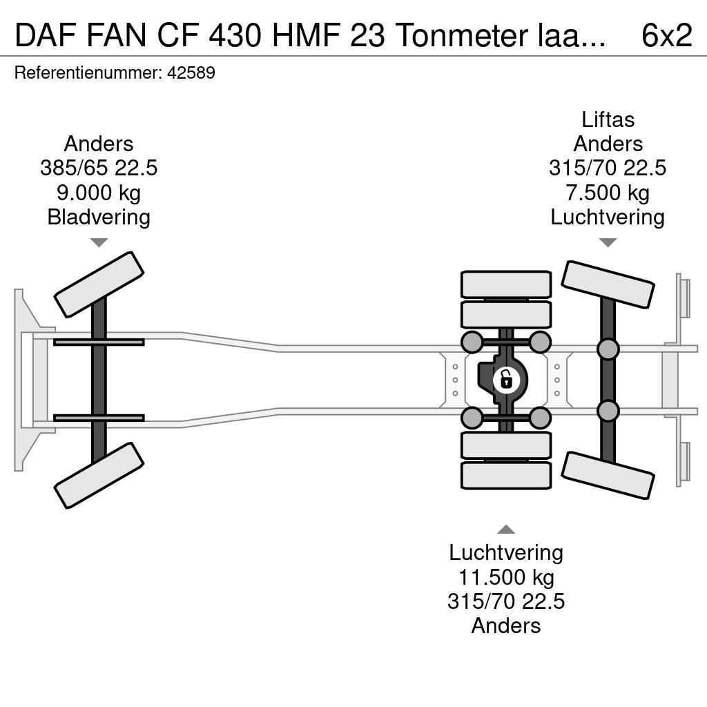 DAF FAN CF 430 HMF 23 Tonmeter laadkraan Hákový nosič kontejnerů