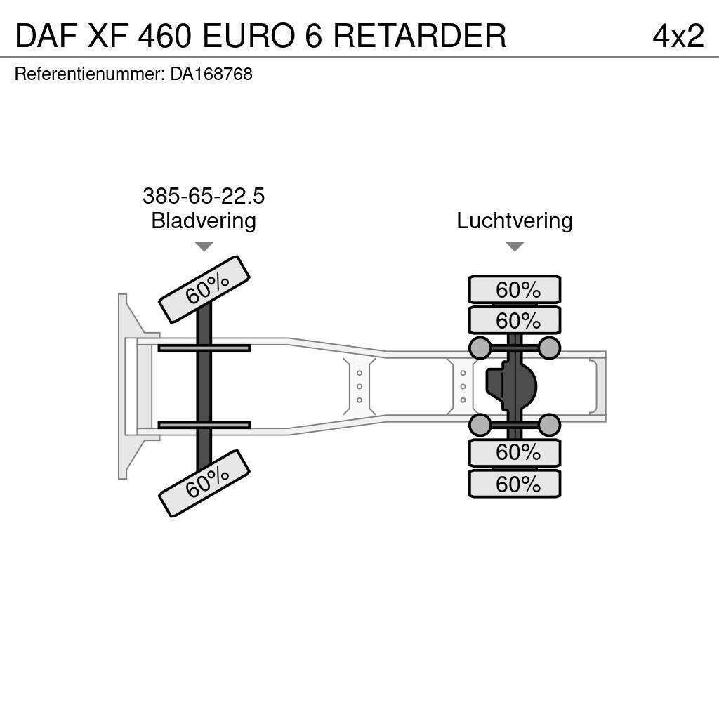 DAF XF 460 EURO 6 RETARDER Tahače