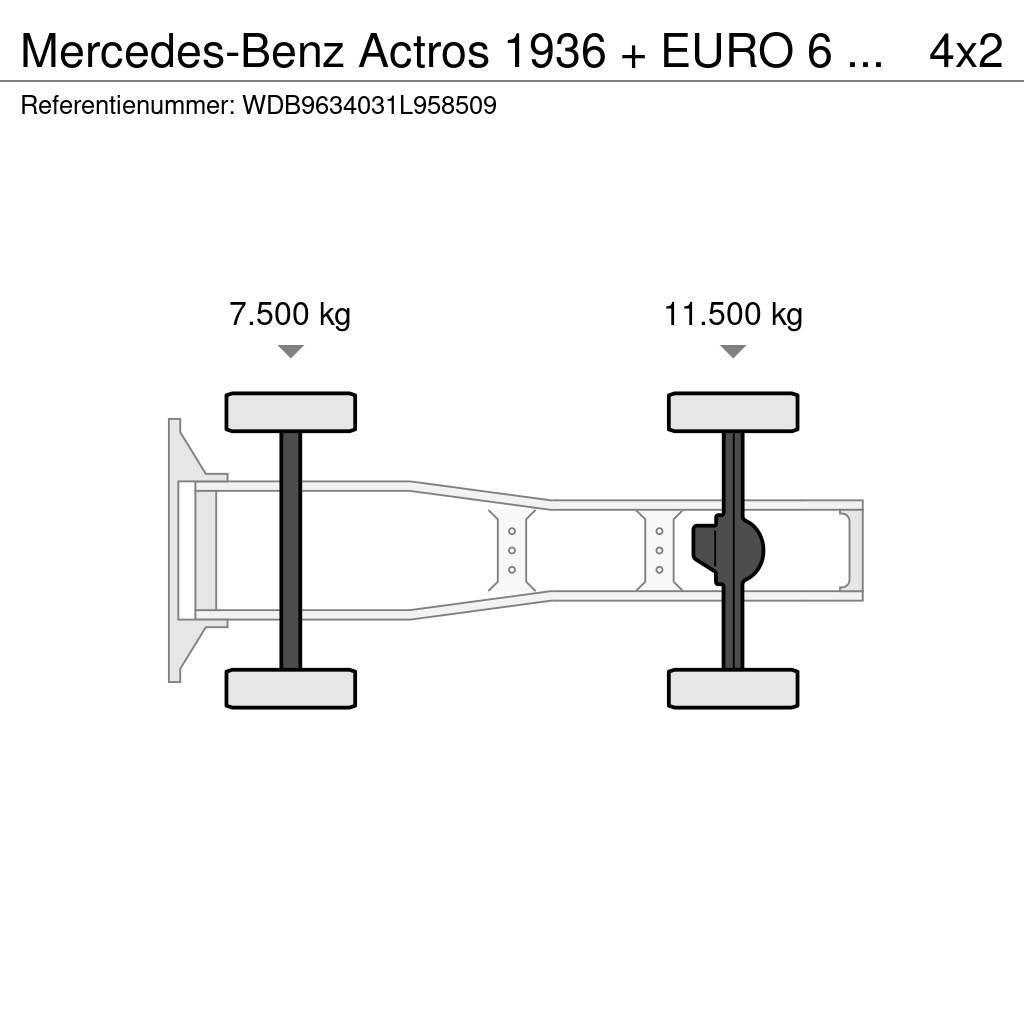 Mercedes-Benz Actros 1936 + EURO 6 + VERY CLEAN Tahače