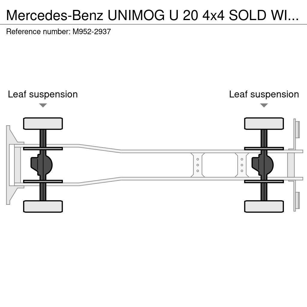 Mercedes-Benz UNIMOG U 20 4x4 SOLD WITHOUT SNOW PLOW & SPREADER Sklápěče