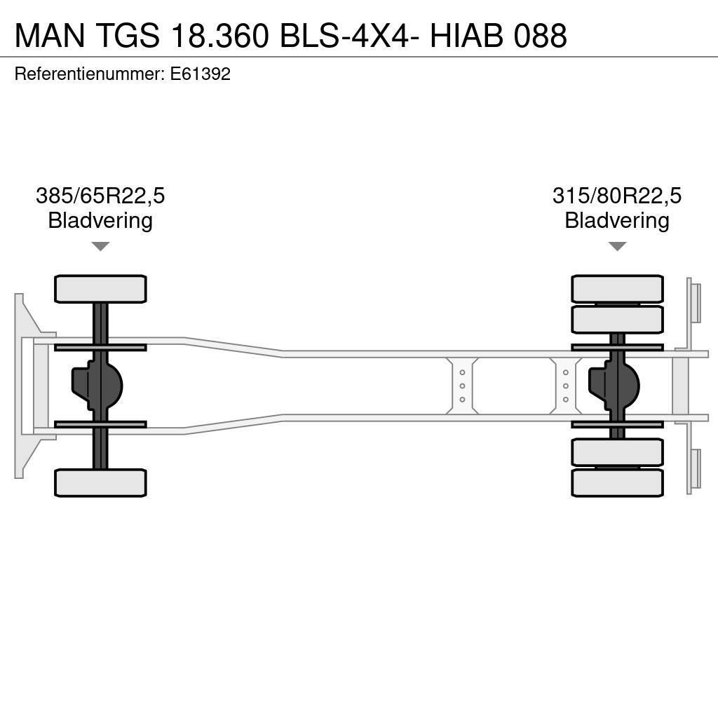 MAN TGS 18.360 BLS-4X4- HIAB 088 Sklápěče