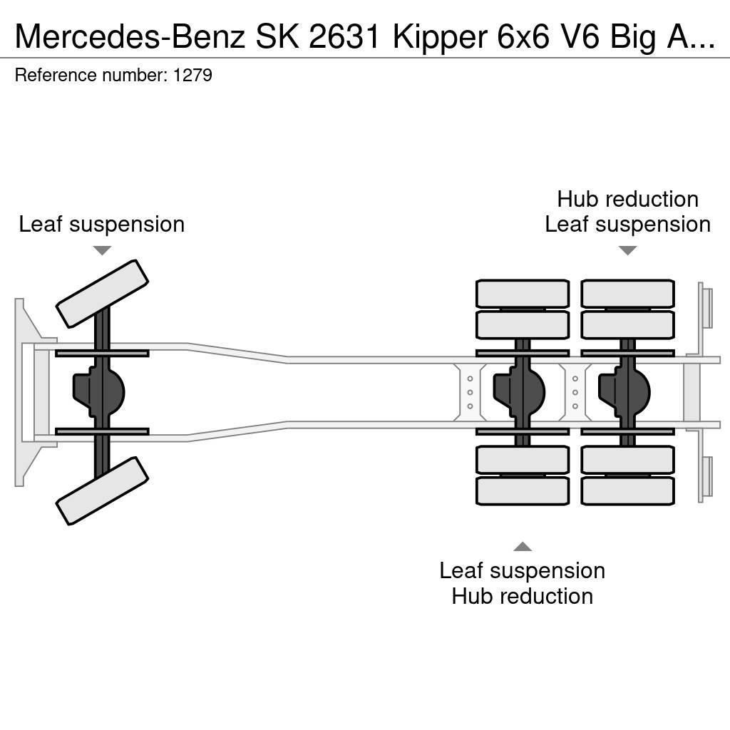 Mercedes-Benz SK 2631 Kipper 6x6 V6 Big Axle's Auxilery Top Cond Sklápěče
