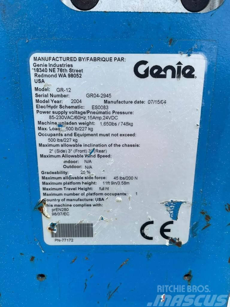 Genie GR-12 | 5.4 METER | 227 KG Další zvedače a plošiny
