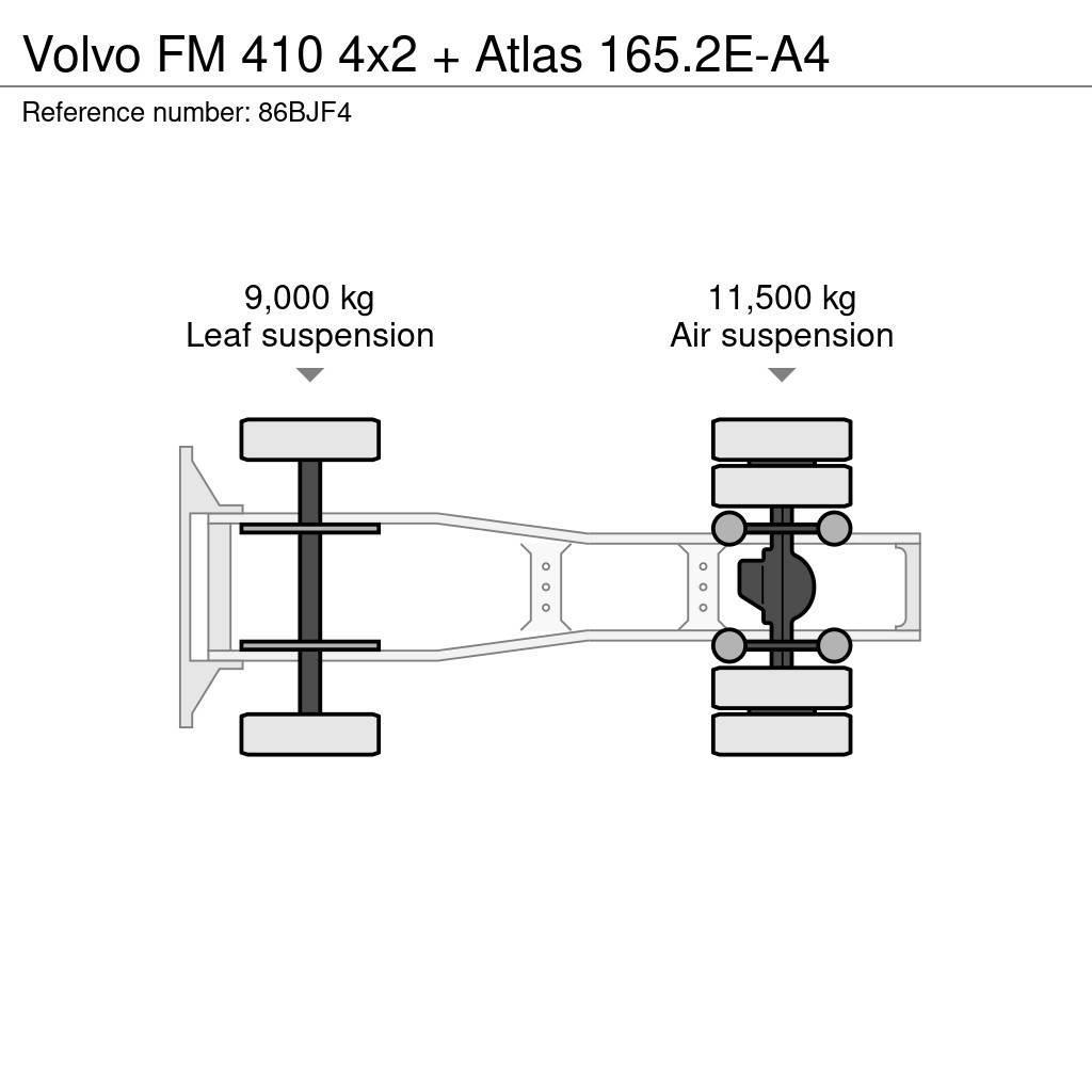 Volvo FM 410 4x2 + Atlas 165.2E-A4 Tahače