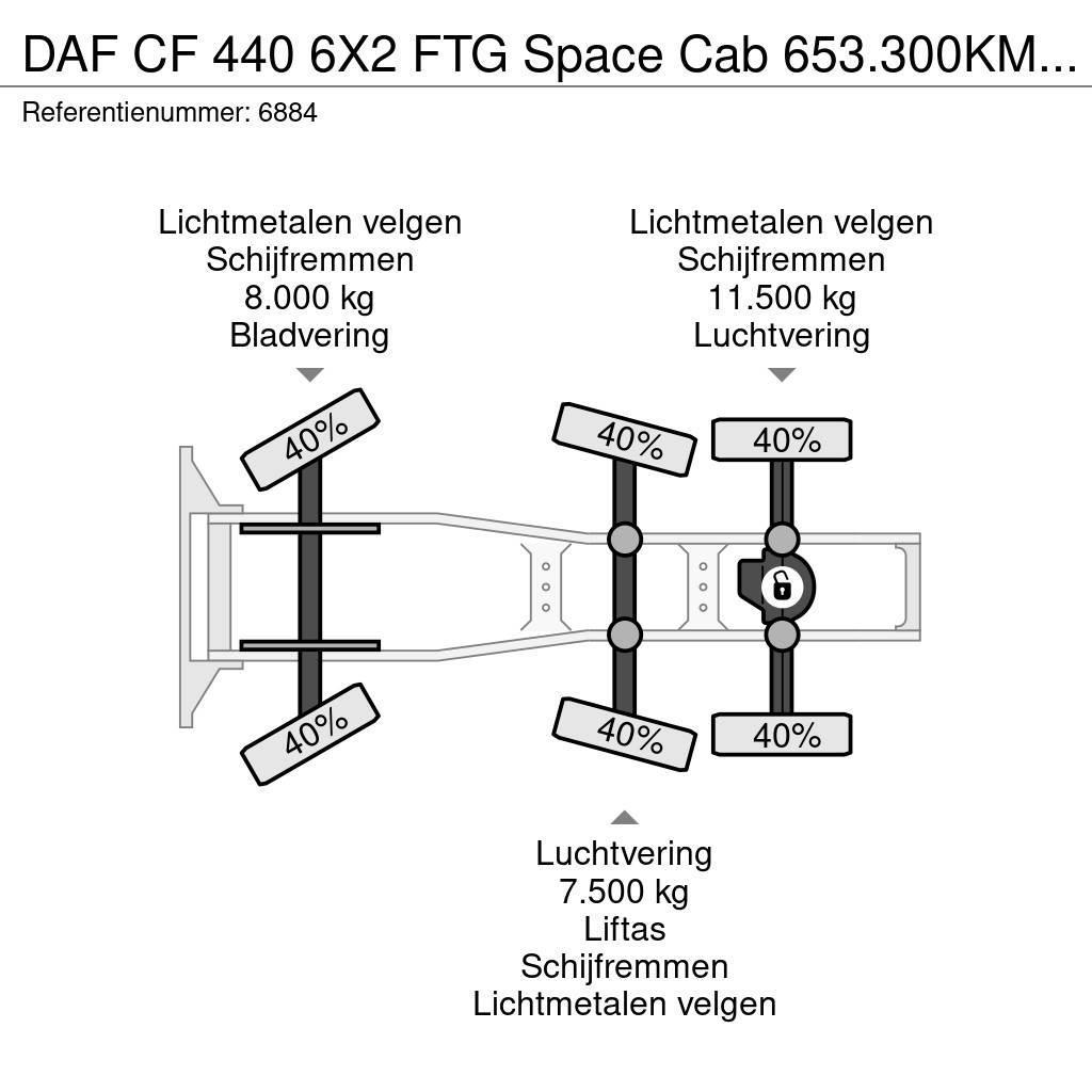 DAF CF 440 6X2 FTG Space Cab 653.300KM LED ACC NL Truc Tahače