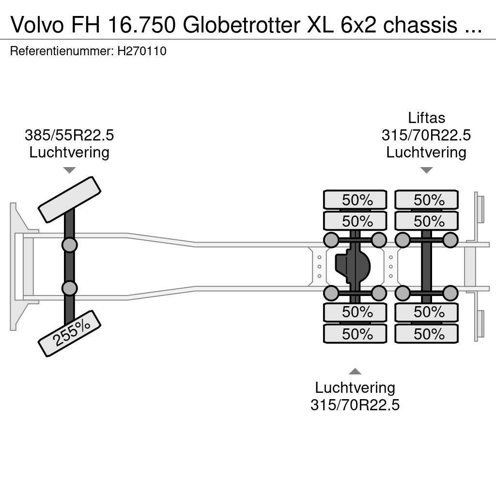 Volvo FH 16.750 Globetrotter XL 6x2 chassis - Retarder - Nákladní vozidlo bez nástavby