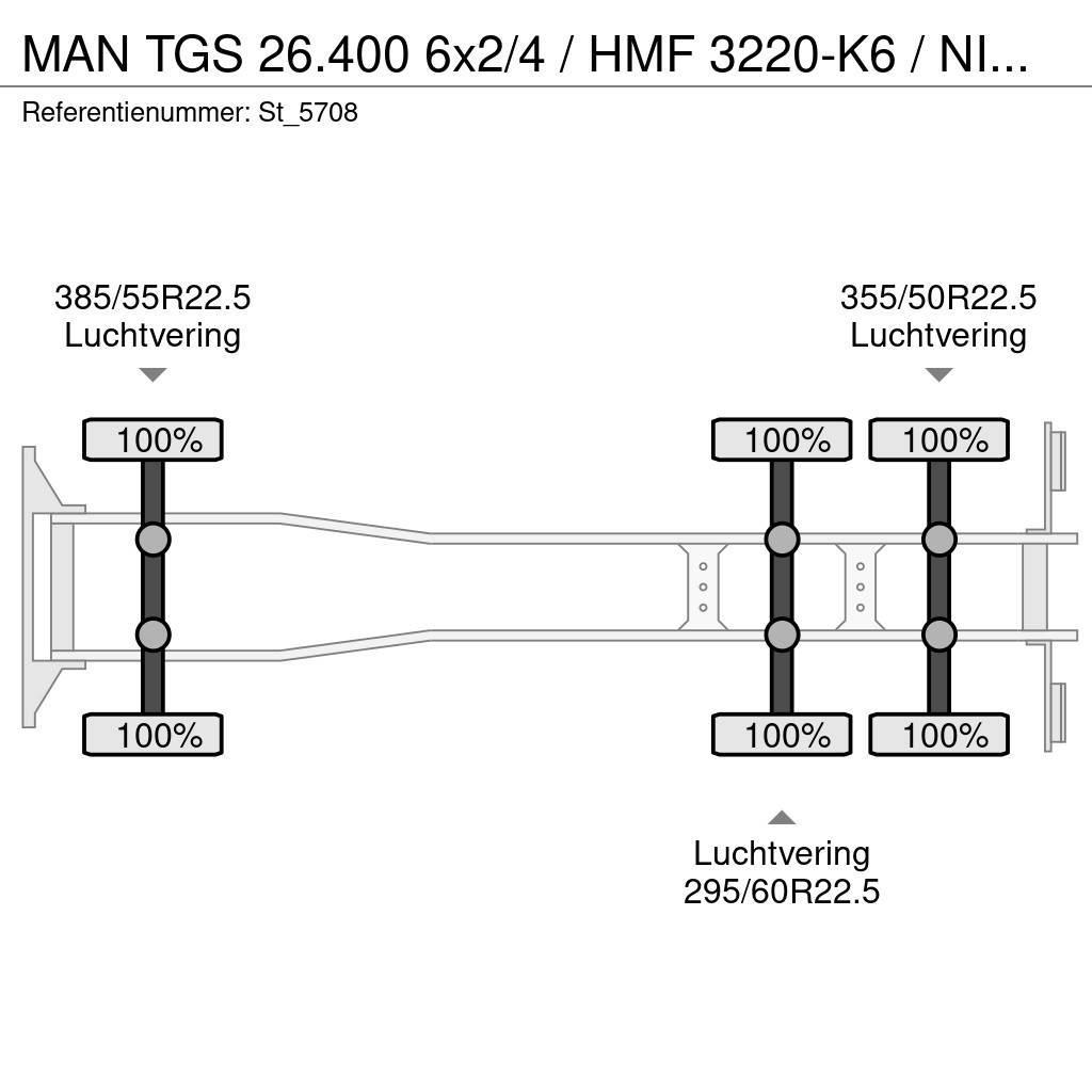 MAN TGS 26.400 6x2/4 / HMF 3220-K6 / NIEUW! Autojeřáby, hydraulické ruky