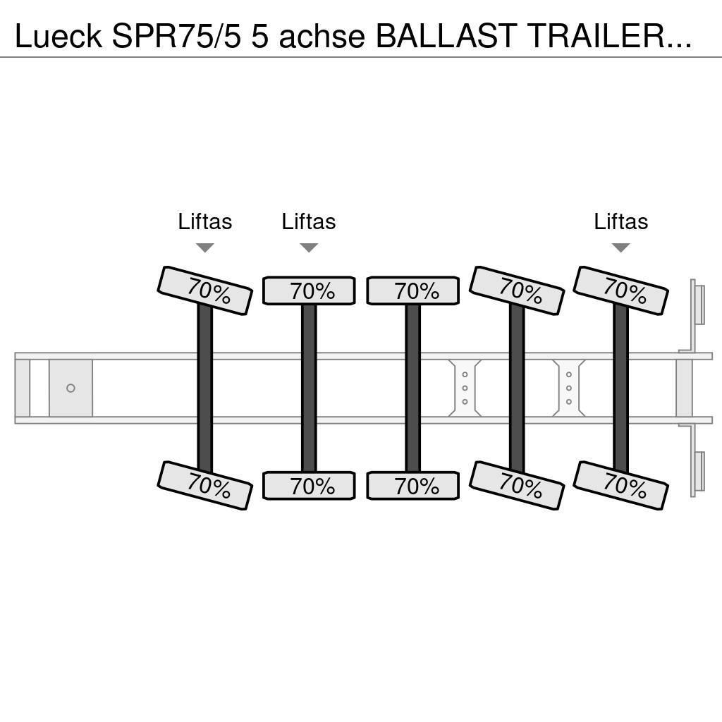 Lueck SPR75/5  5 achse BALLAST TRAILER 3x STEERAXLE!! Valníkové návěsy/Návěsy se sklápěcími bočnicemi