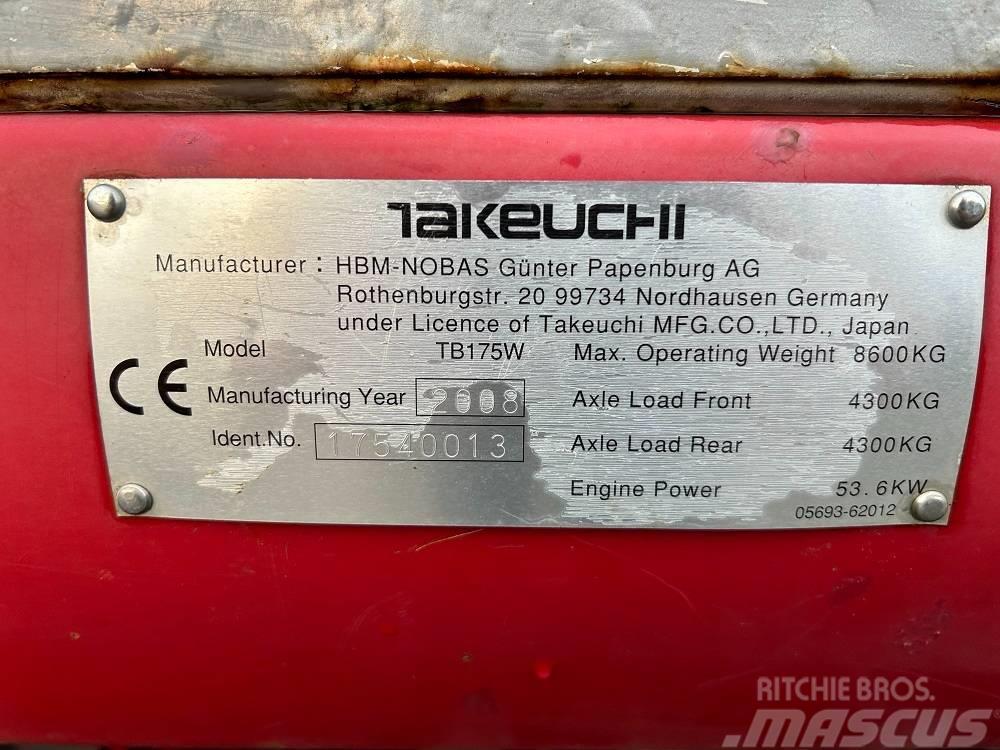 Takeuchi TB175W Midi rýpadla 7t - 12t