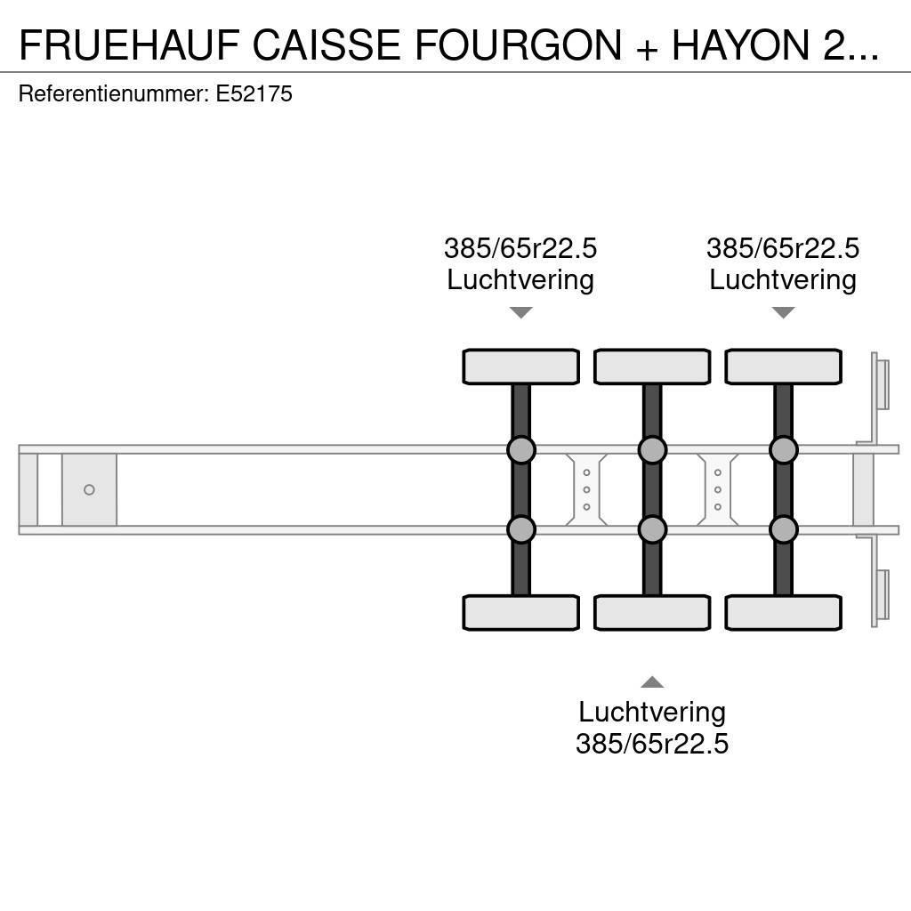 Fruehauf CAISSE FOURGON + HAYON 2500 KG (2017) Skříňové návěsy