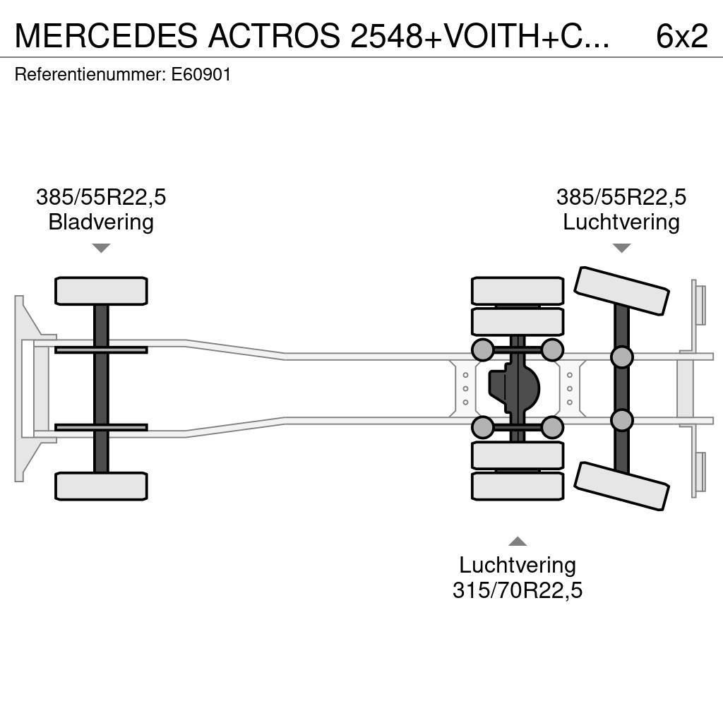 Mercedes-Benz ACTROS 2548+VOITH+CHARIOT EMBARQUER Zaplachtované vozy
