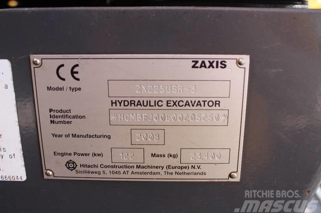 Hitachi ZX 225 USR LC-3 / Pyörittäjä, Kauha, Rasvari, YM! Pásová rýpadla