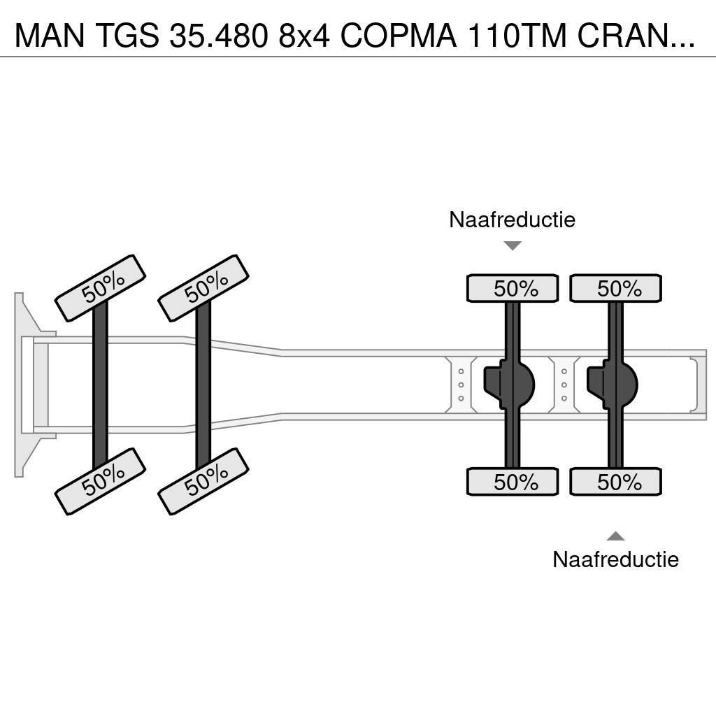 MAN TGS 35.480 8x4 COPMA 110TM CRANE/GRUE/Fly-Jib/LIER Tahače