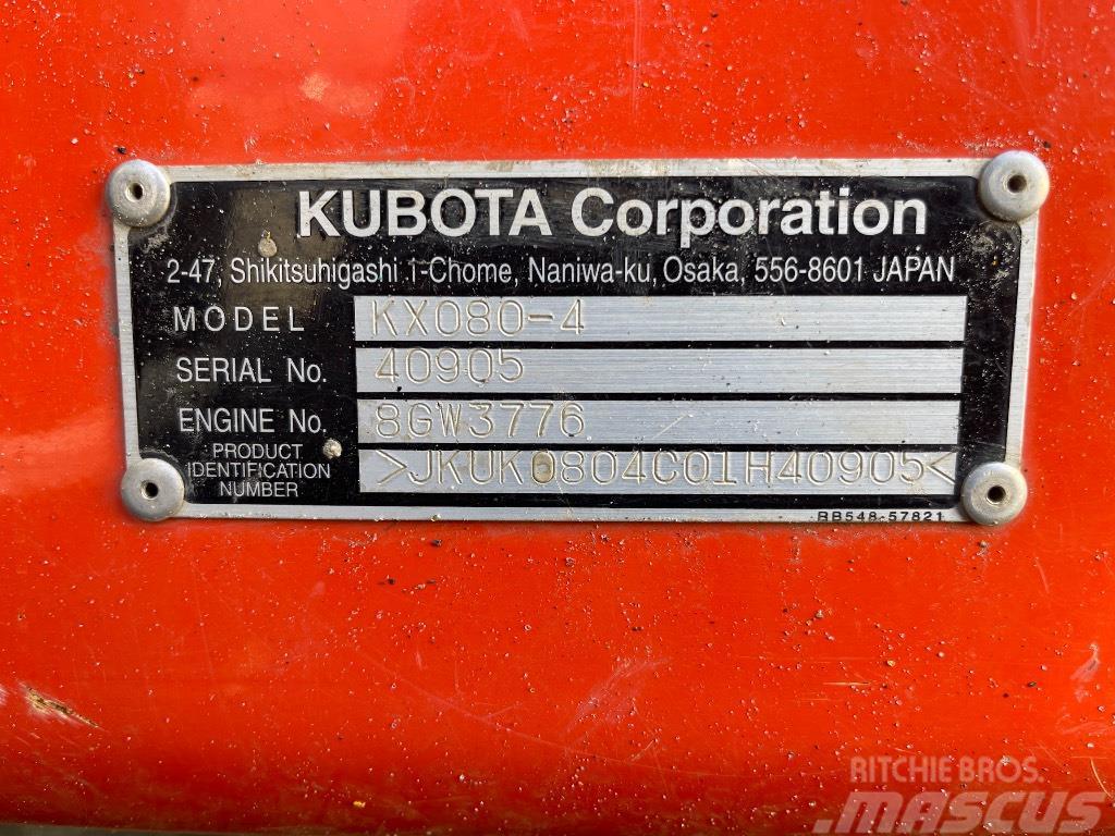 Kubota KX 080-4 Mini rýpadla < 7t