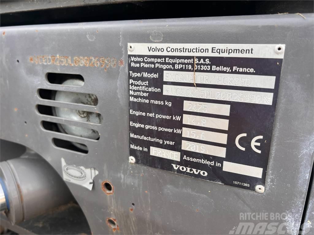 Volvo ECR25D - 2,5T / Powertilt, centralsmøring & planer Mini rýpadla < 7t