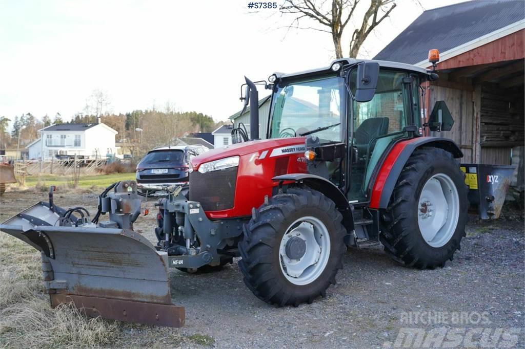 Massey Ferguson MF 4707 with sand spreader and folding plough Traktory