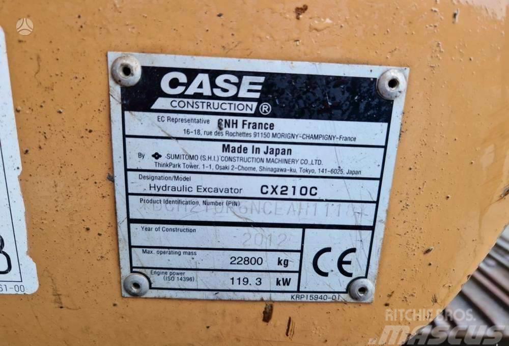 CASE CX210C garantija 300val jau LT Pásová rýpadla