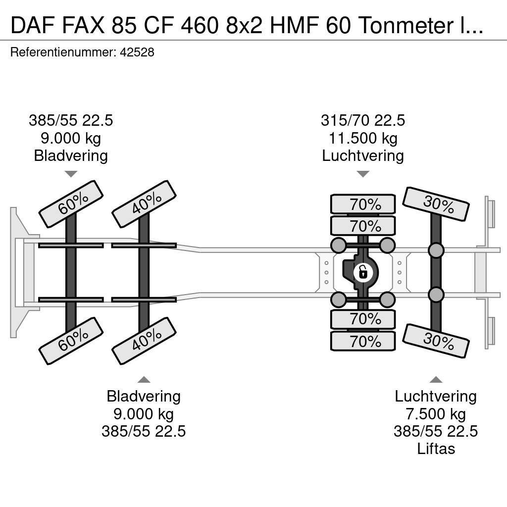 DAF FAX 85 CF 460 8x2 HMF 60 Tonmeter laadkraan Univerzální terénní jeřáby