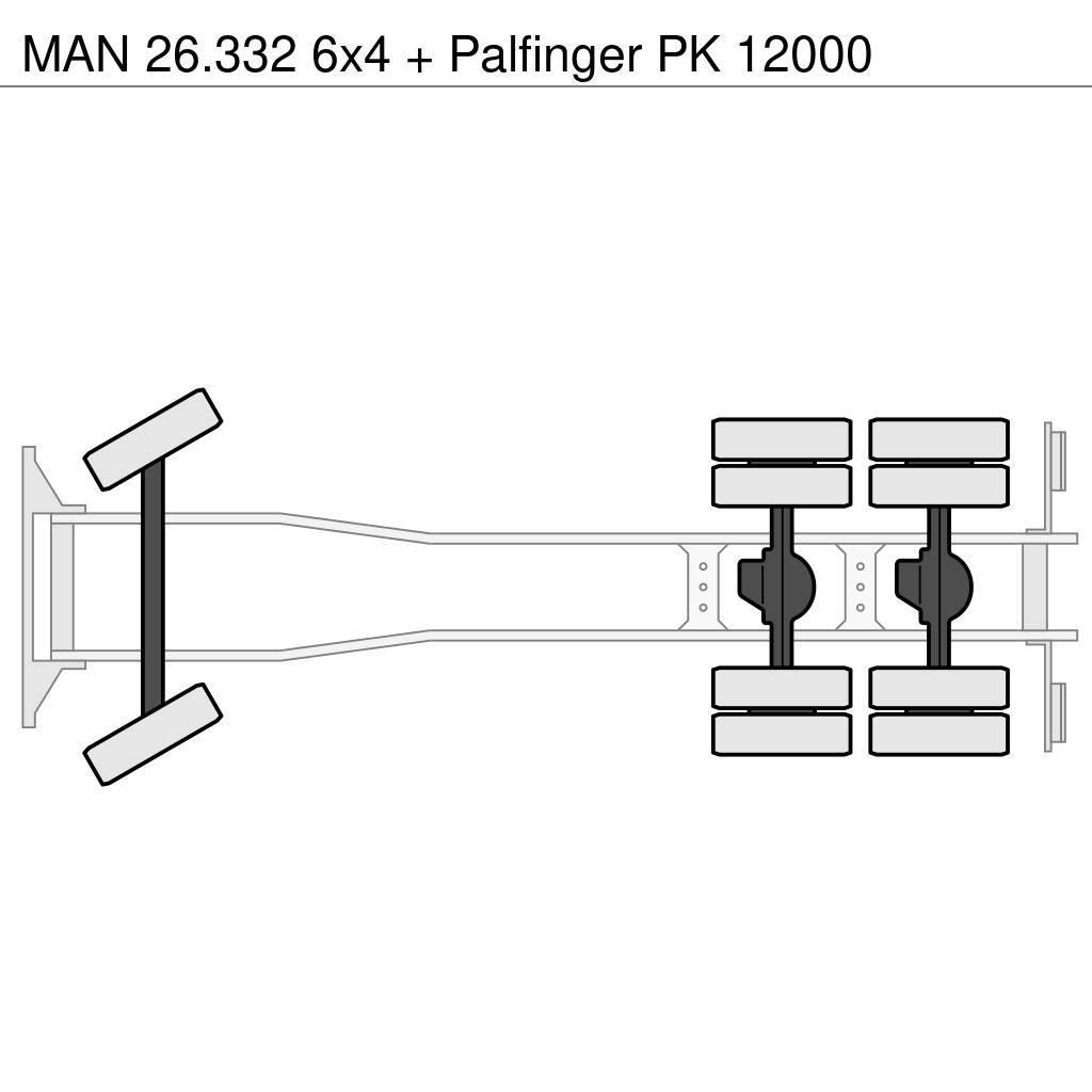 MAN 26.332 6x4 + Palfinger PK 12000 Univerzální terénní jeřáby