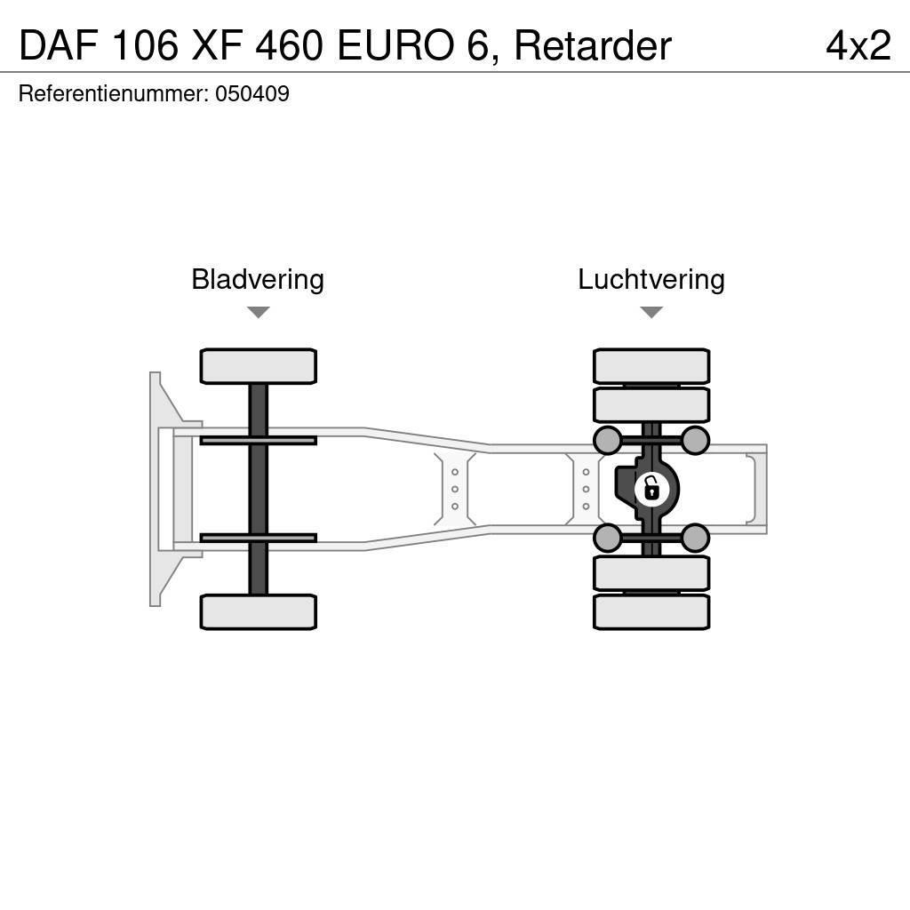 DAF 106 XF 460 EURO 6, Retarder Tahače