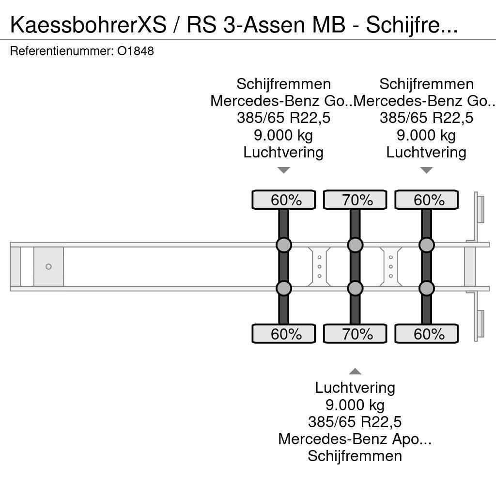 Kässbohrer XS / RS 3-Assen MB - Schijfremmen - Schuifzeilen/S Plachtové návěsy