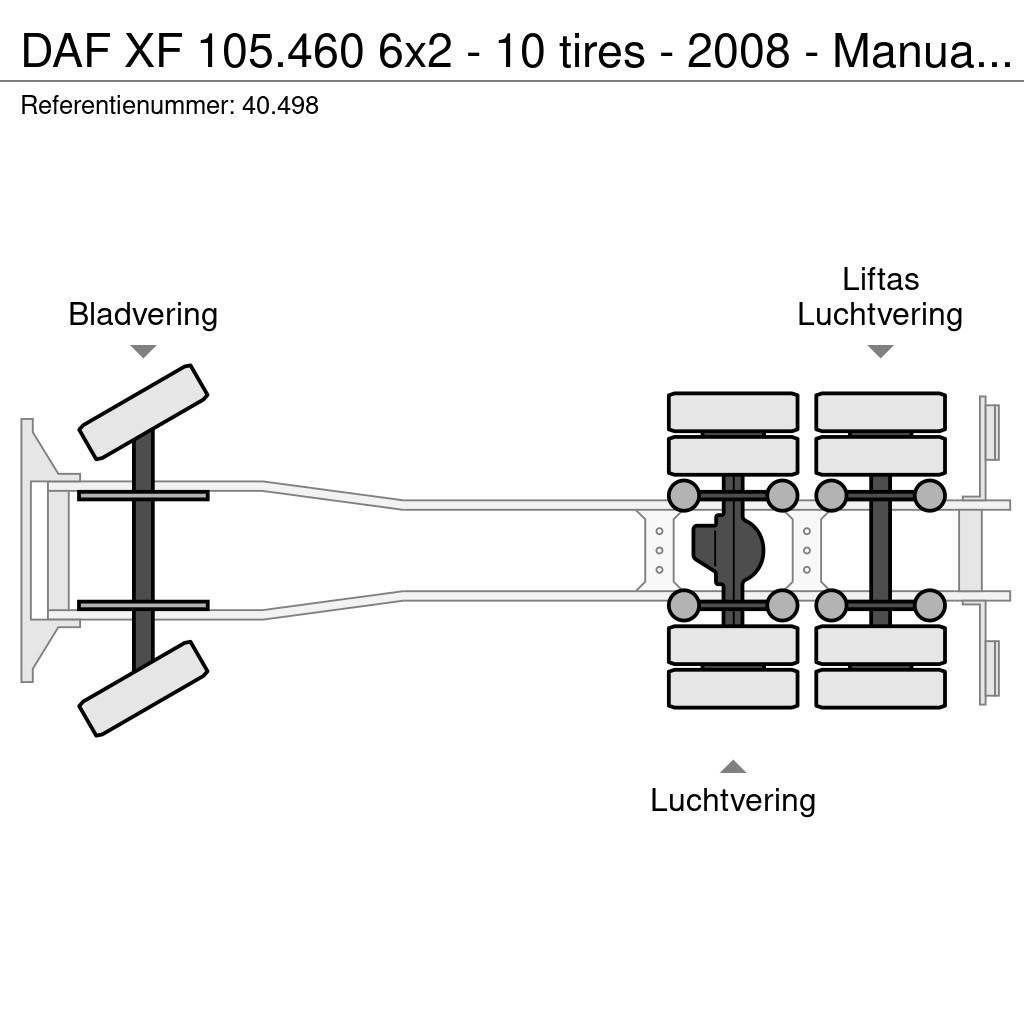 DAF XF 105.460 6x2 - 10 tires - 2008 - Manual ZF - Ret Nákladní vozidlo bez nástavby