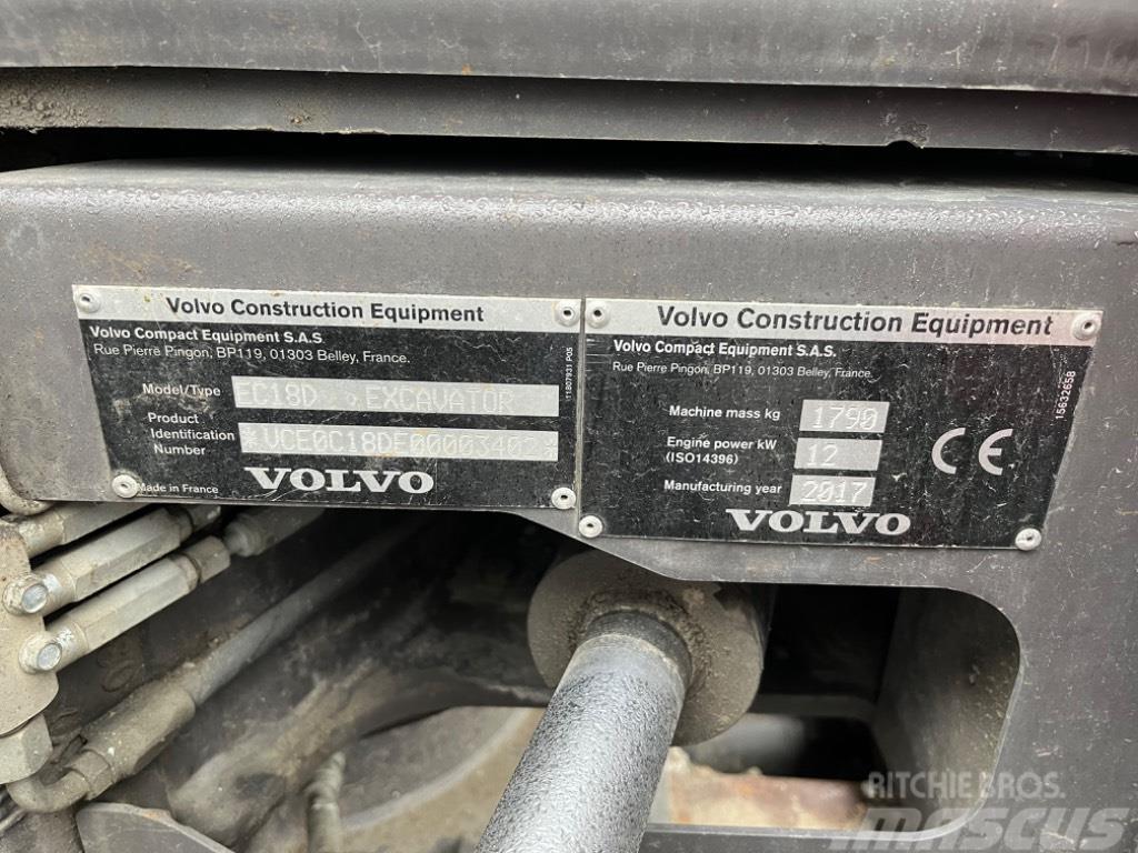 Volvo ECR 18 D Mini rýpadla < 7t
