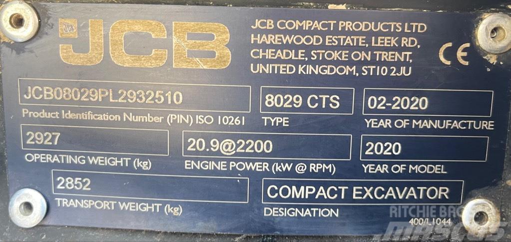 JCB 8029 CTS Mini rýpadla < 7t