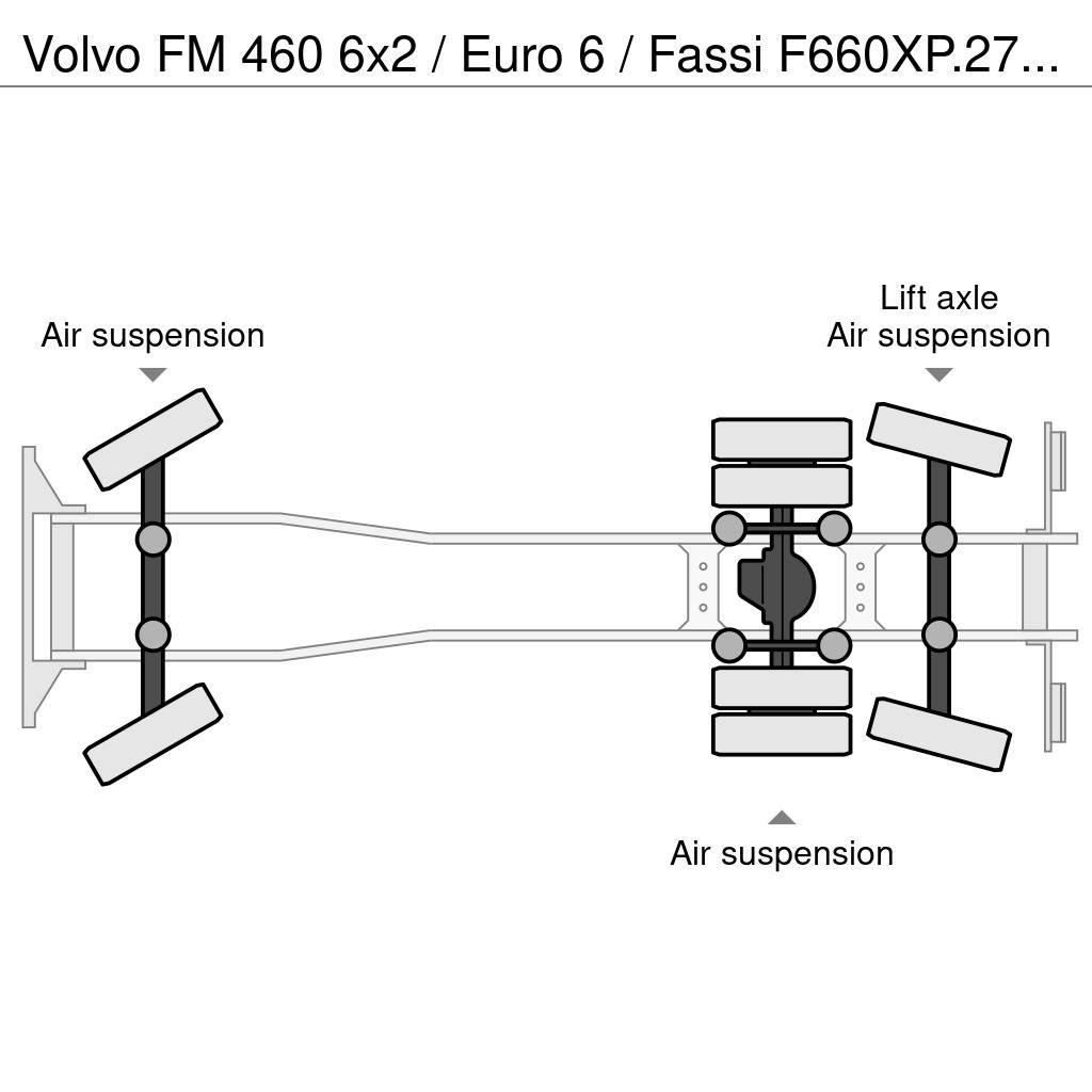 Volvo FM 460 6x2 / Euro 6 / Fassi F660XP.27 + Flyjib Univerzální terénní jeřáby