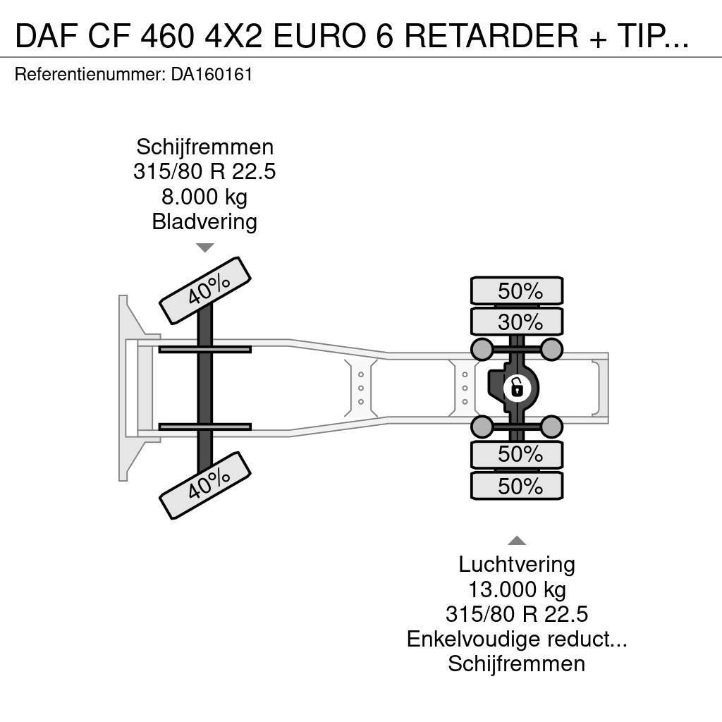 DAF CF 460 4X2 EURO 6 RETARDER + TIPPER HYDRAULIC Tahače