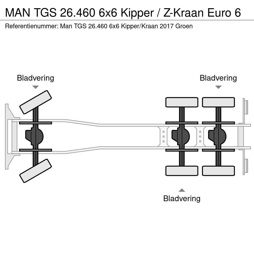 MAN TGS 26.460 6x6 Kipper / Z-Kraan Euro 6 Sklápěče