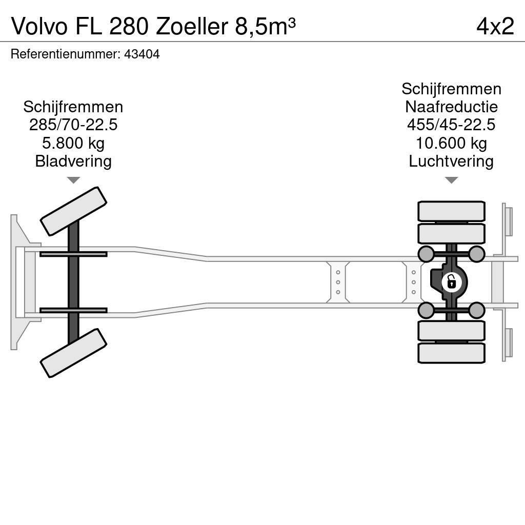 Volvo FL 280 Zoeller 8,5m³ Popelářské vozy