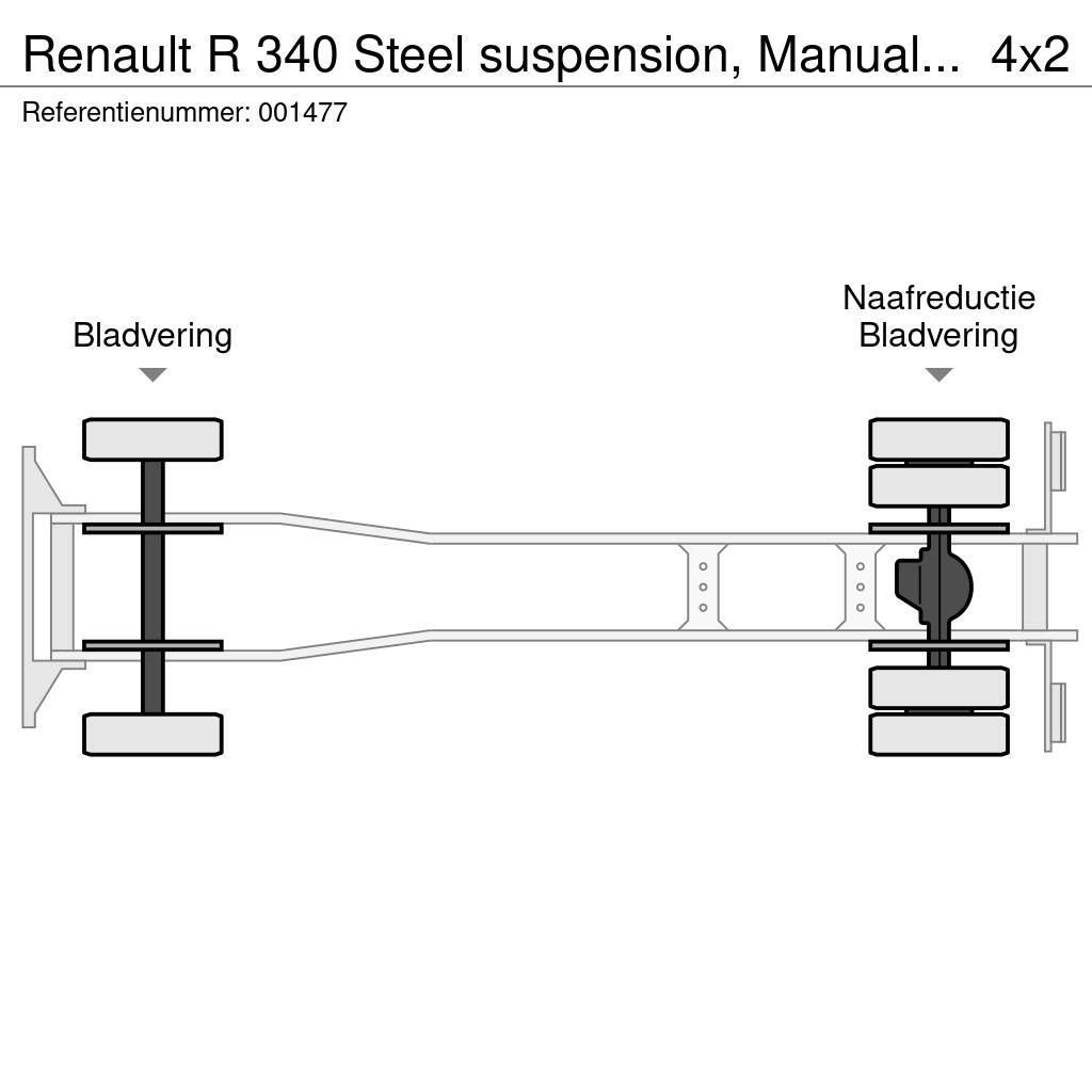 Renault R 340 Steel suspension, Manual, Telma Hákový nosič kontejnerů