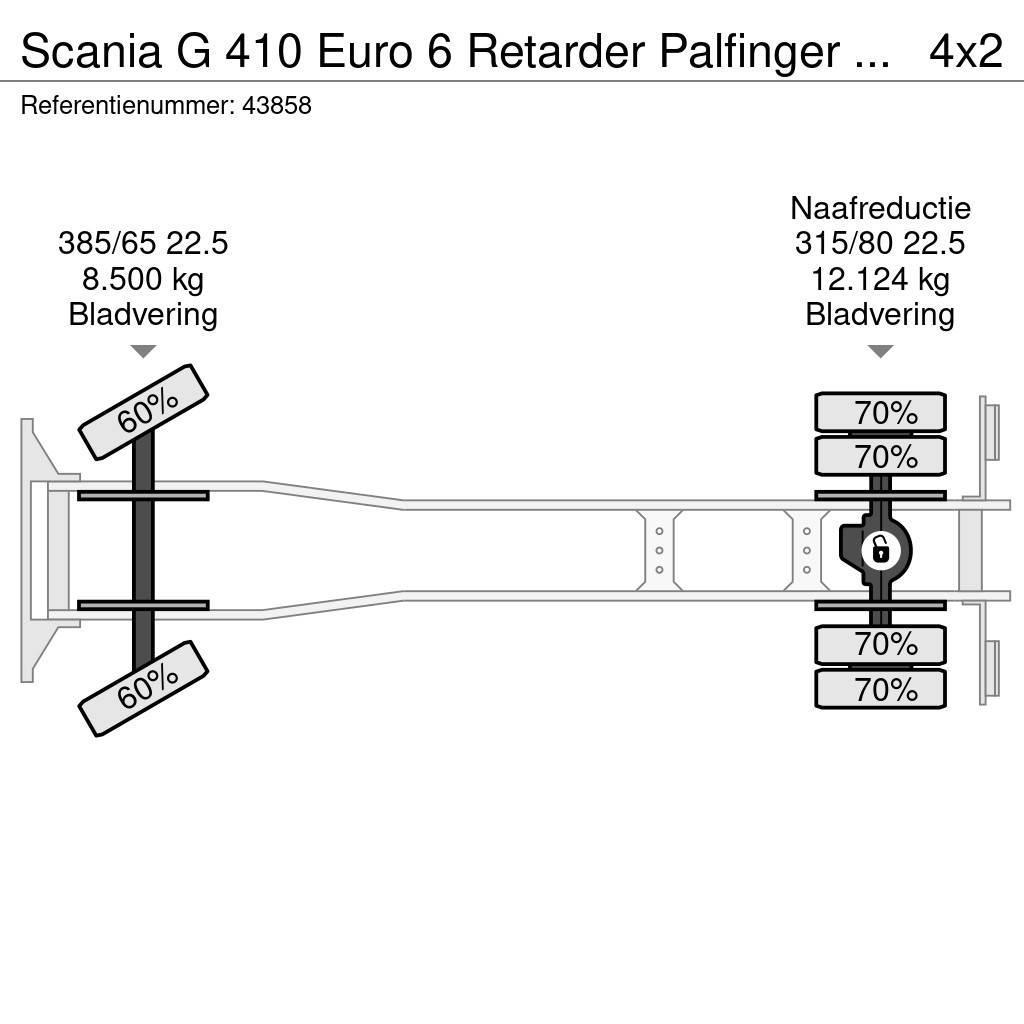 Scania G 410 Euro 6 Retarder Palfinger 15 Ton haakarmsyst Hákový nosič kontejnerů