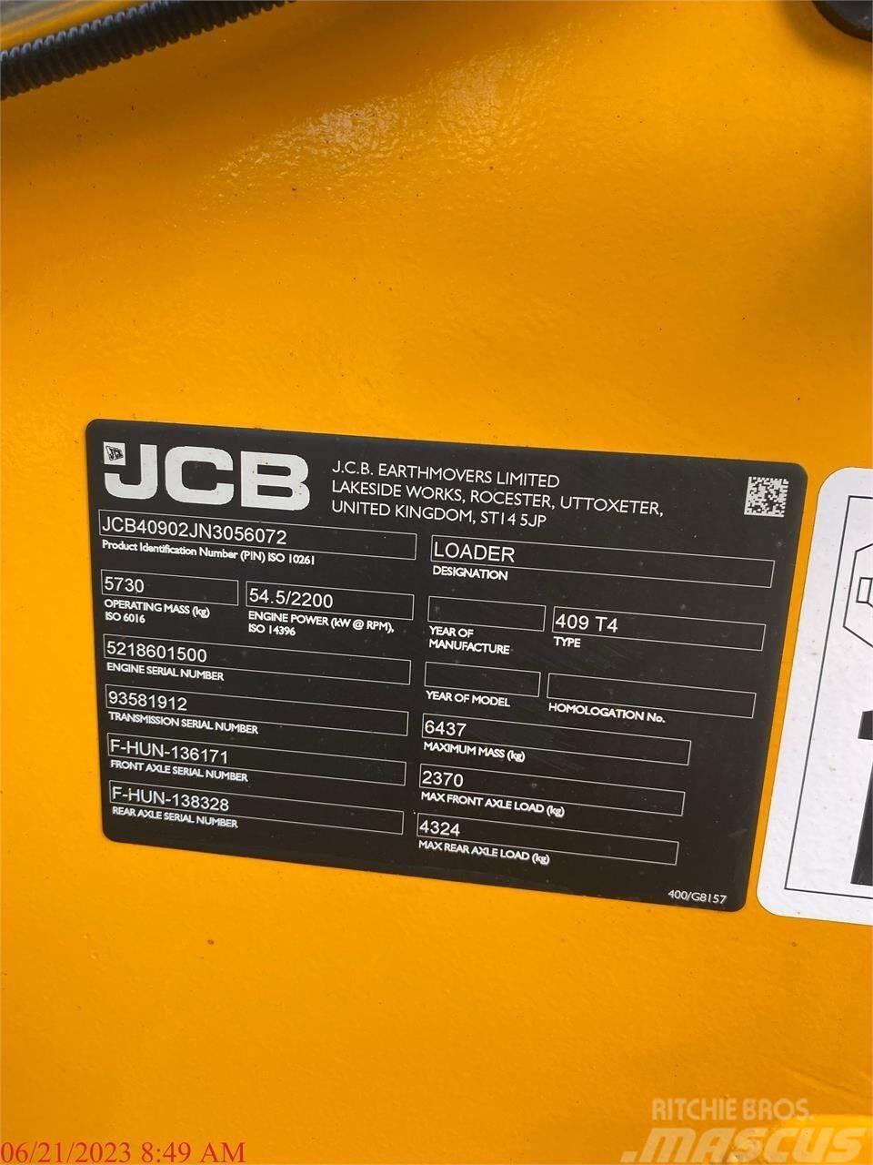 JCB 409 Kolové nakladače