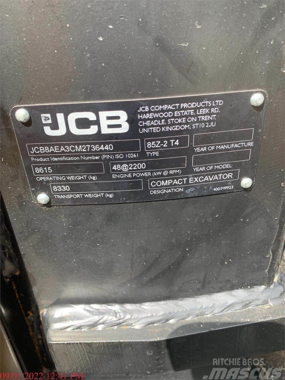 JCB 85Z-2 Pásová rýpadla