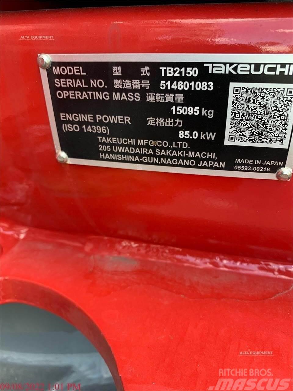Takeuchi TB2150 Pásová rýpadla