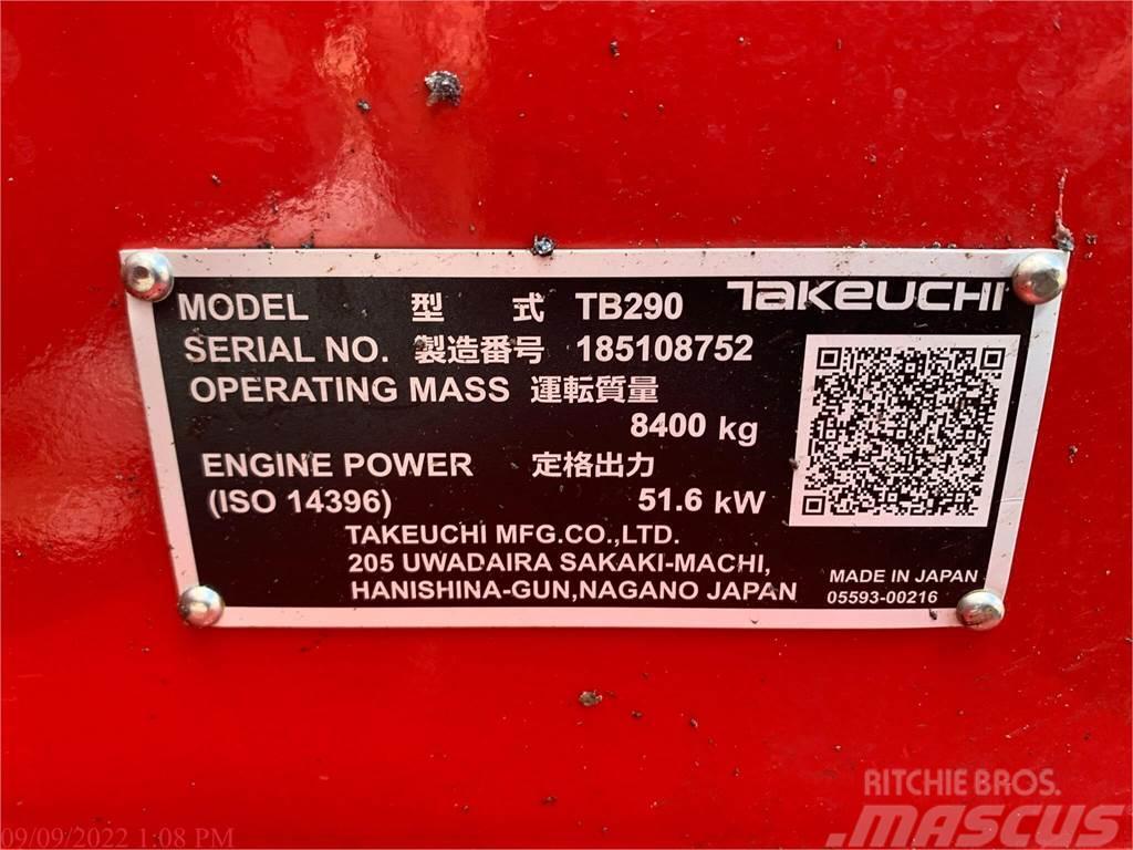 Takeuchi TB290 Pásová rýpadla